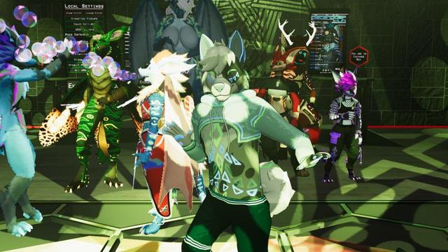 Further away picture dancing in the club.