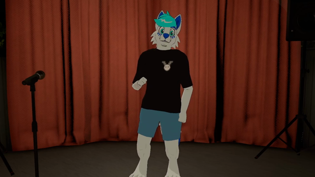 Recording of me in VRChat talking on a stage. I say "one could say things took... kind of a weird route there", then the weird route jingle from Deltarune plays and I turn around with a shocked expression as the music abruptly stops. I then turn around and ask "what was that?"