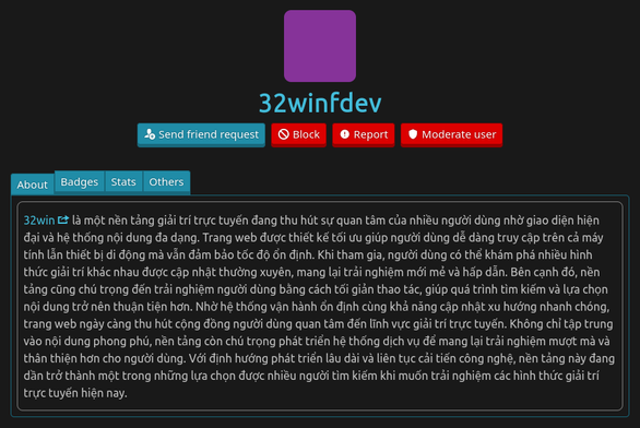 Again, but with no profile picture this time and only one link.