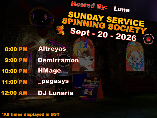 Poster for S4, September 20 2026

8pm - Altreyas
9pm - Demirramon
10pm - HMage
11pm - _pegasys
12am - DJ Lunaria

All times displayed in BST